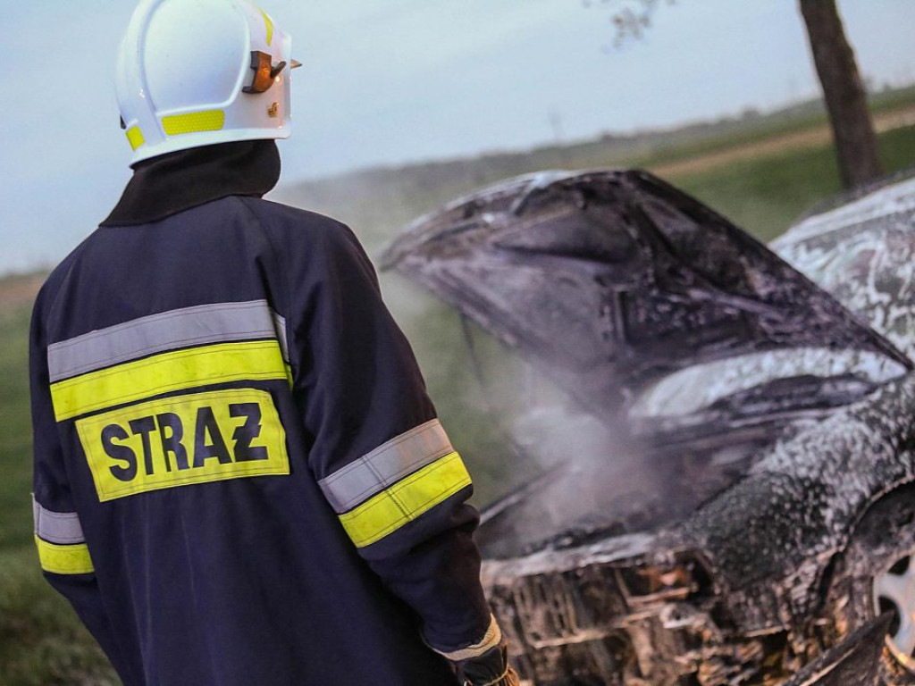 Pożar samochodu koło Przedmościa. Audi zapaliło się podczas jazdy!