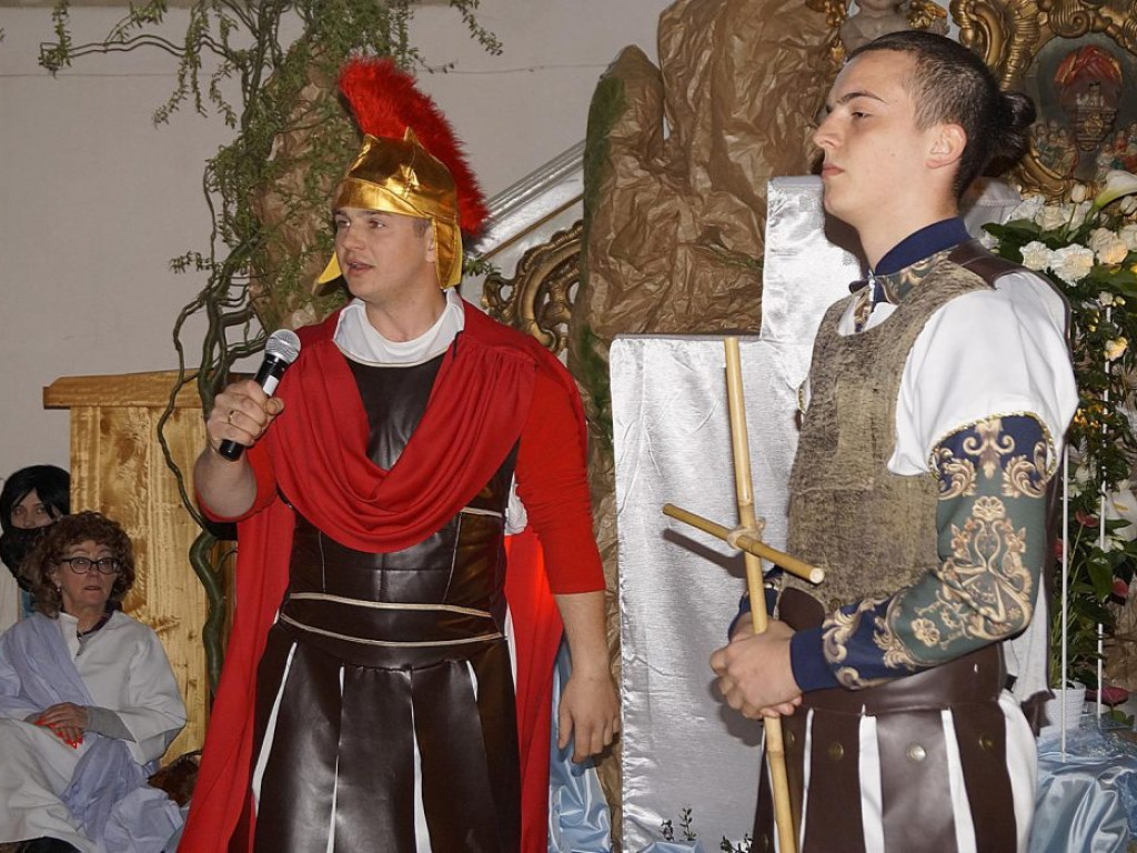 Po Wielkopiątkowym nabożeństwie w kościele w Piersnej odbyło się Misterium Męki Pańskiej