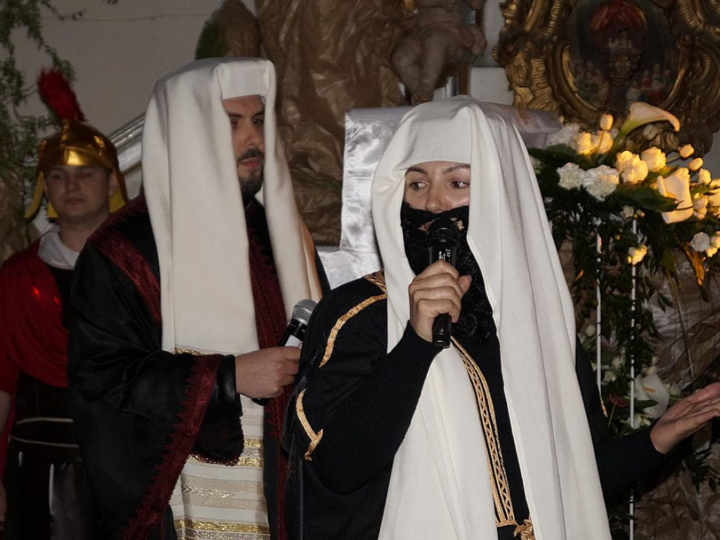 Po Wielkopiątkowym nabożeństwie w kościele w Piersnej odbyło się Misterium Męki Pańskiej