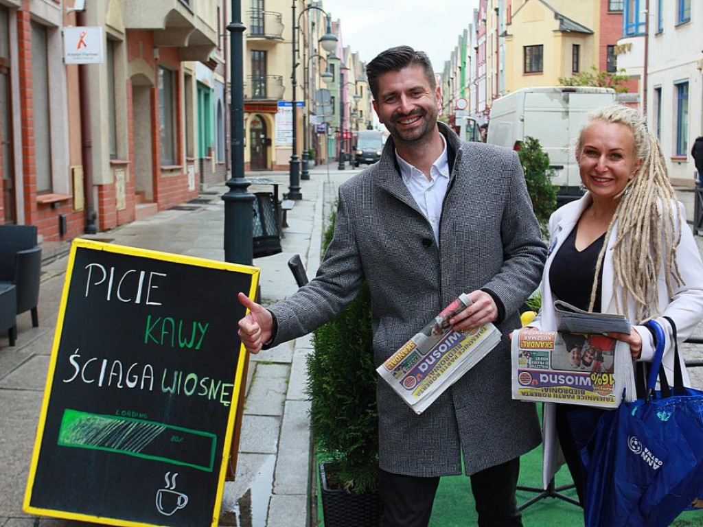 Krzysztof Śmiszek, kandydat Wiosny do PE prowadził kampanię wyborczą w Głogowie