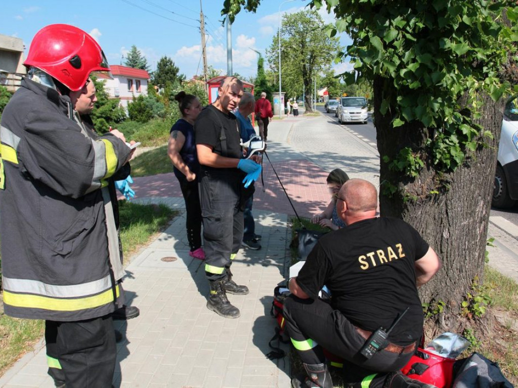 Nie zdążyła wyhamować i bęc. Stłuczka na Rudnowskiej