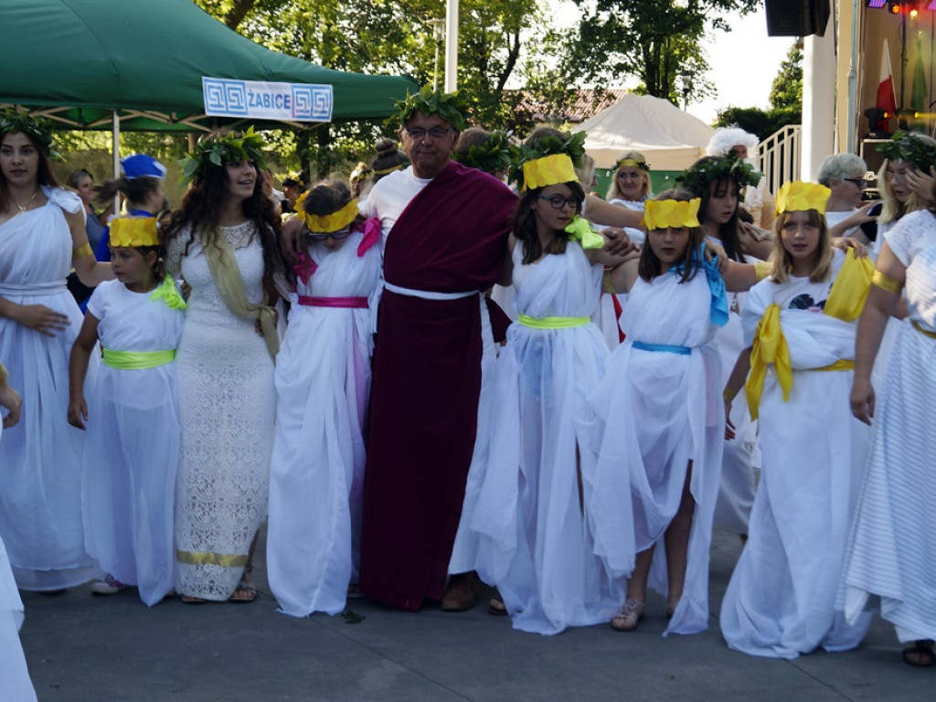 Turniej wsi w Grębocicach po grecku. W parku można było zobaczyć Zeusa, Atenę czy Herę