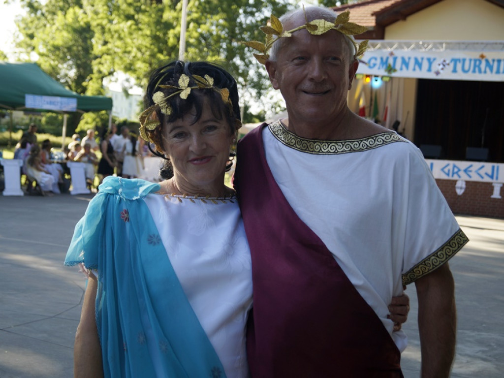 Turniej wsi w Grębocicach po grecku. W parku można było zobaczyć Zeusa, Atenę czy Herę