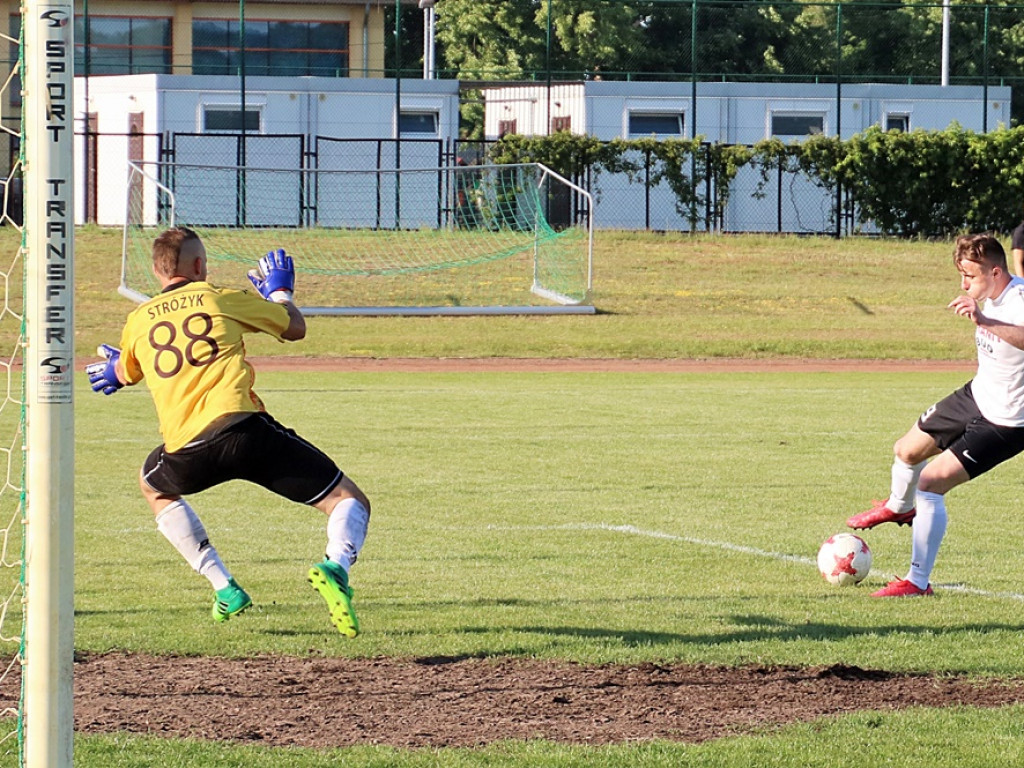 Dąb Przybyszów wygrał bez większych problemów i kwestował dla Amelki