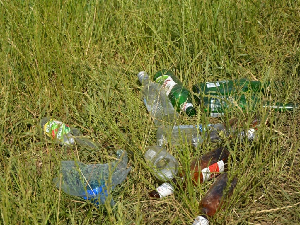 Miało być ładnie i czysto, a zrobiło się śmietnisko. Kosze na śmieci pływają w stawie