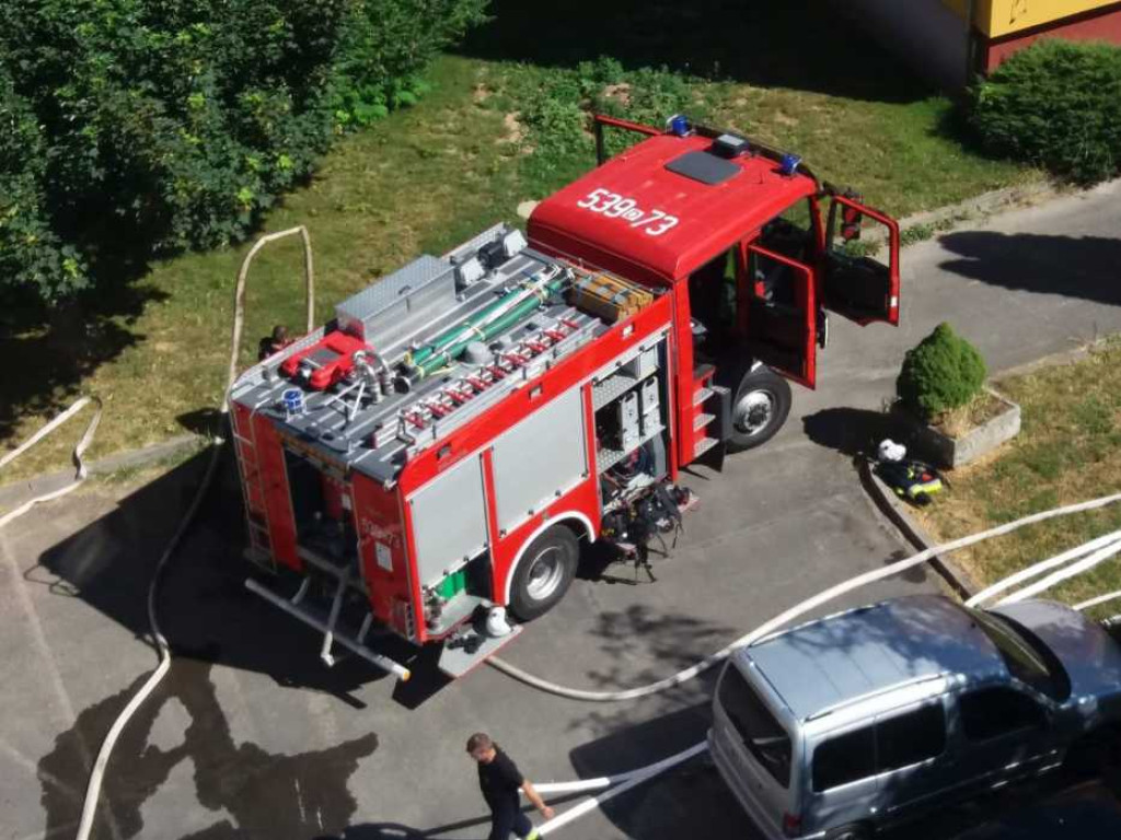 Pożar w bloku w Grębocicach! Na szczęście to tylko strażackie ćwiczenia