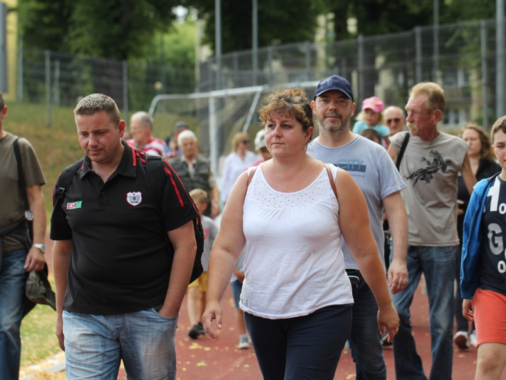 Spotkali się z legendami Chrobrego Głogów i zagrali mecz na stadionie