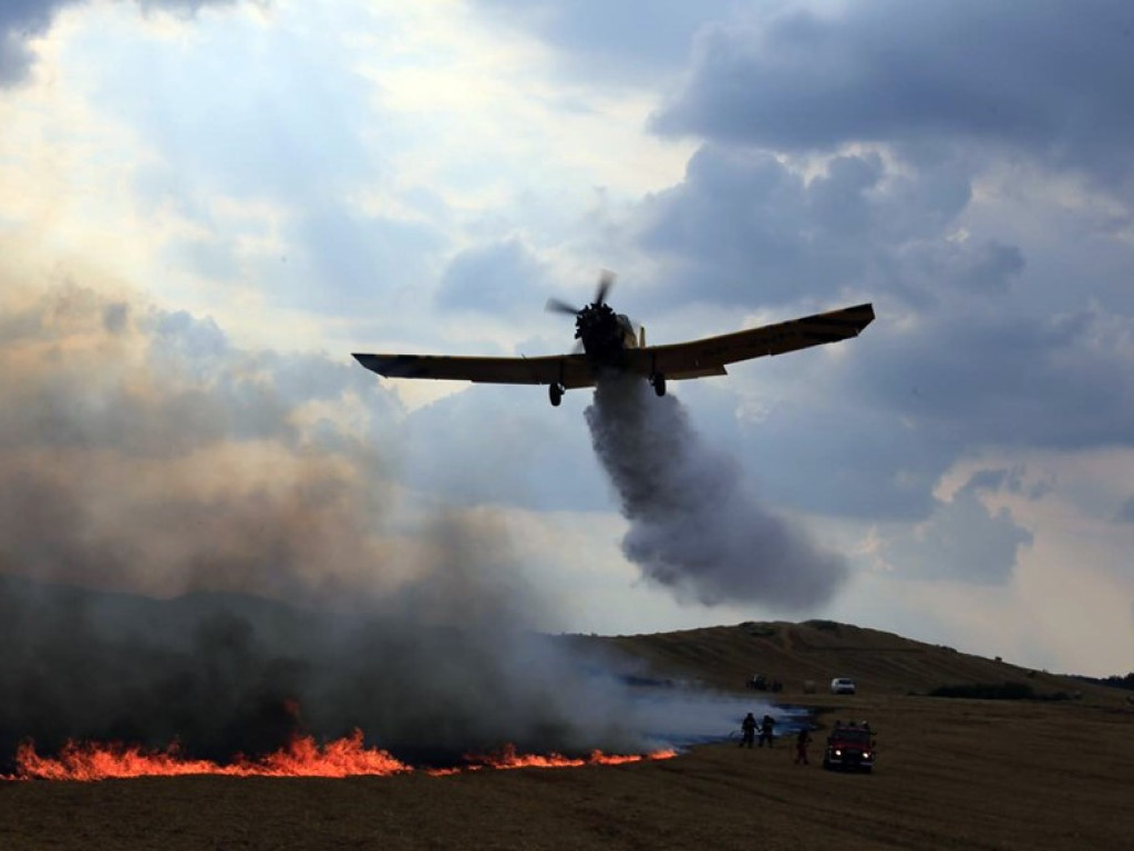 Strażacy walczą z żywiołem w morderczych warunkach! Płonie kilka hektarów ścierniska. ZOBACZ ZDJĘCIA