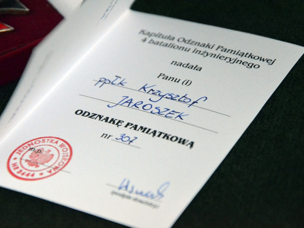 Nowy dowódca 4 Głogowskiego Batalionu Inżynieryjnego. Ppłk Krzysztof Jaroszek rozpoczyna pracę
