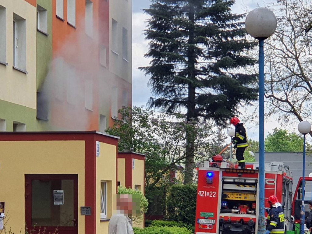 Pożar w mieszkaniu przy ul. Andromedy. 
