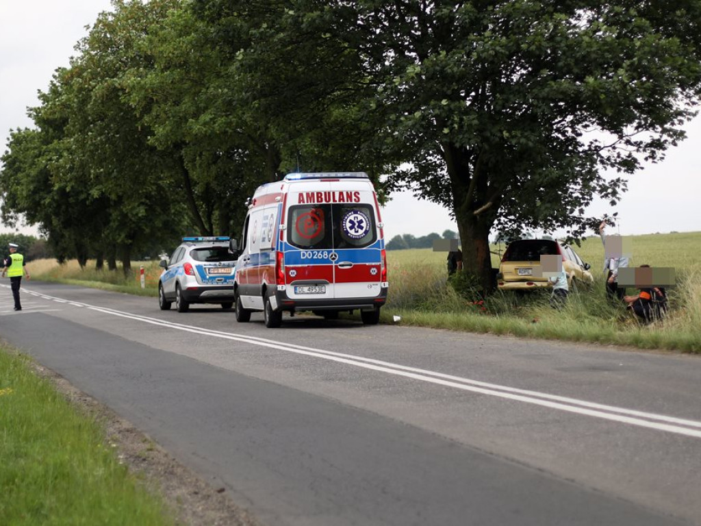 Poważny wypadek koło Bytnika. Auto uderzyło w drzewo
