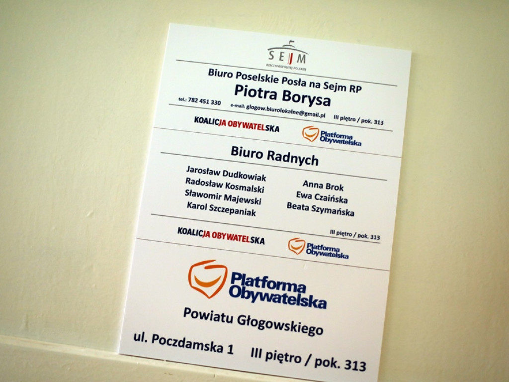 Platforma ma nowe biuro. Małe i skromne z zasobów ZGM