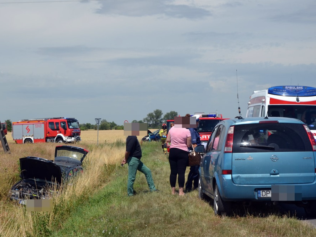 Poważny wypadek na drodze w kierunku Orska! Nie zauważyła i wymusiła