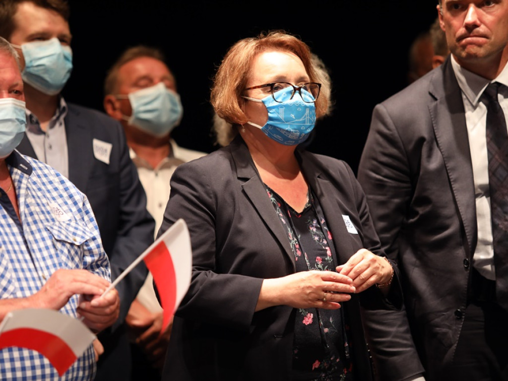 Marszałek Sejmu Elżbieta Witek w Głogowie. Na trzy godziny przed ciszą wyborczą
