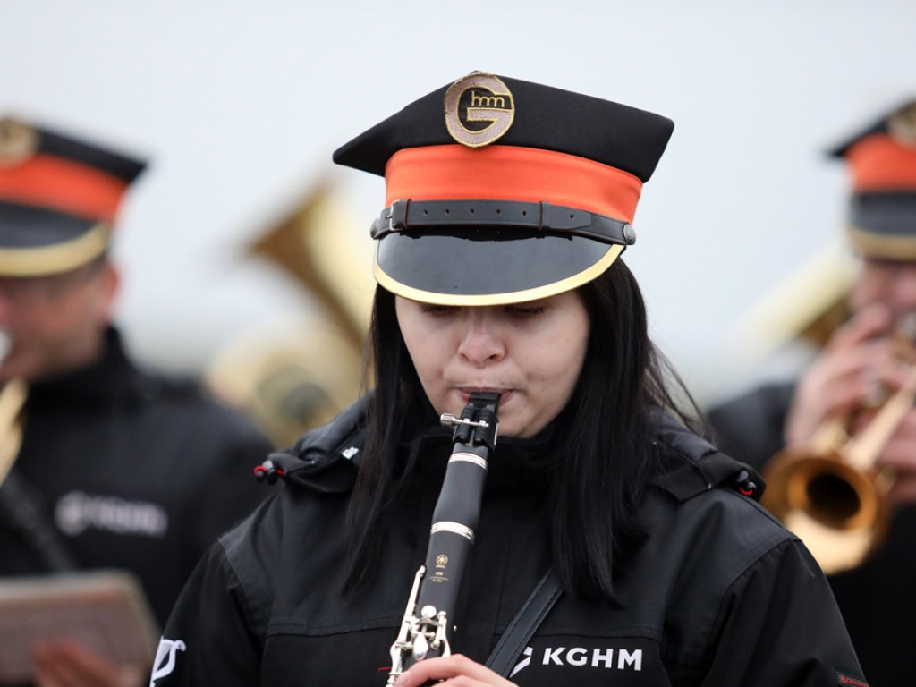 Na rondzie zagrała nawet Zakładowa Orkiestra Dęta Huty Miedzi Głogów [ZDJĘCIA]