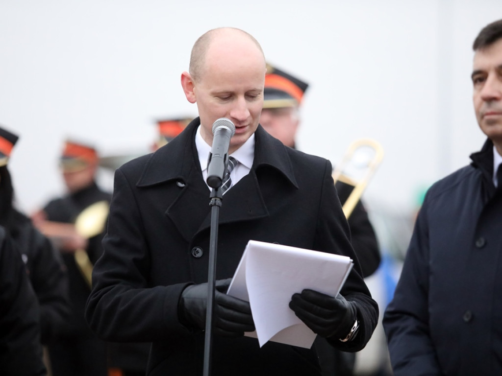 Na rondzie zagrała nawet Zakładowa Orkiestra Dęta Huty Miedzi Głogów [ZDJĘCIA]