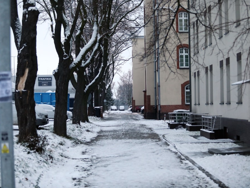 Spadł śnieg. Drogowcy odśnieżają drogi i chodnik. A dzieci mają się z czego cieszyć [ZDJĘCIA]