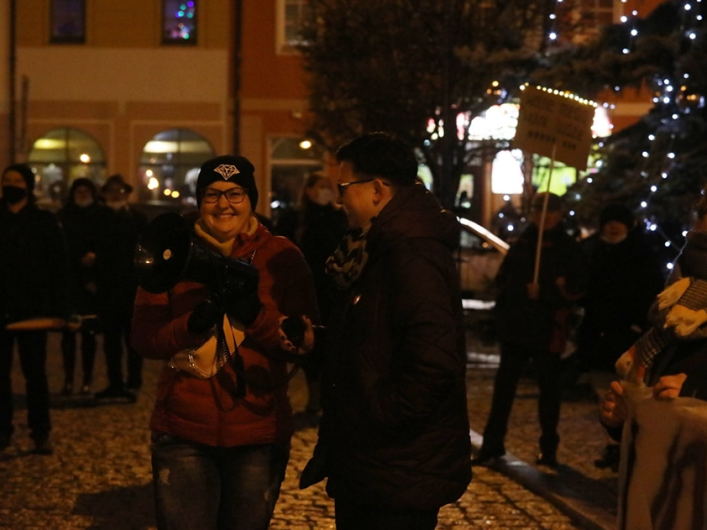 Wolne media. Protest w Głogowie. 