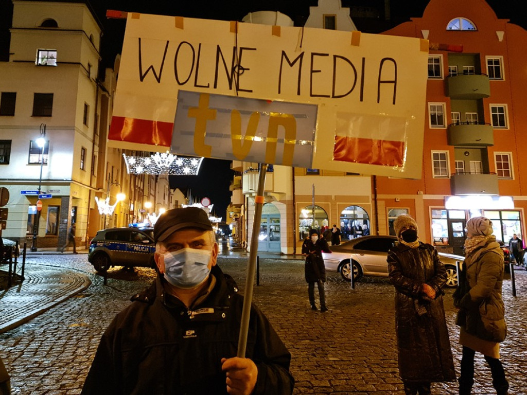 Wolne media. Protest w Głogowie. 