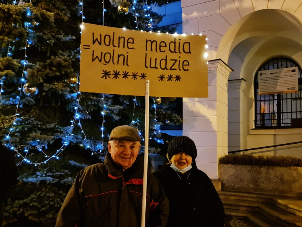 Wolne media. Protest w Głogowie. 