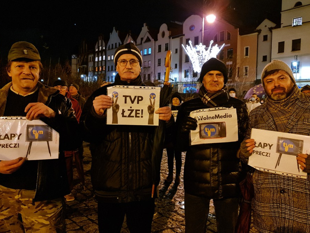Wolne media. Protest w Głogowie. 