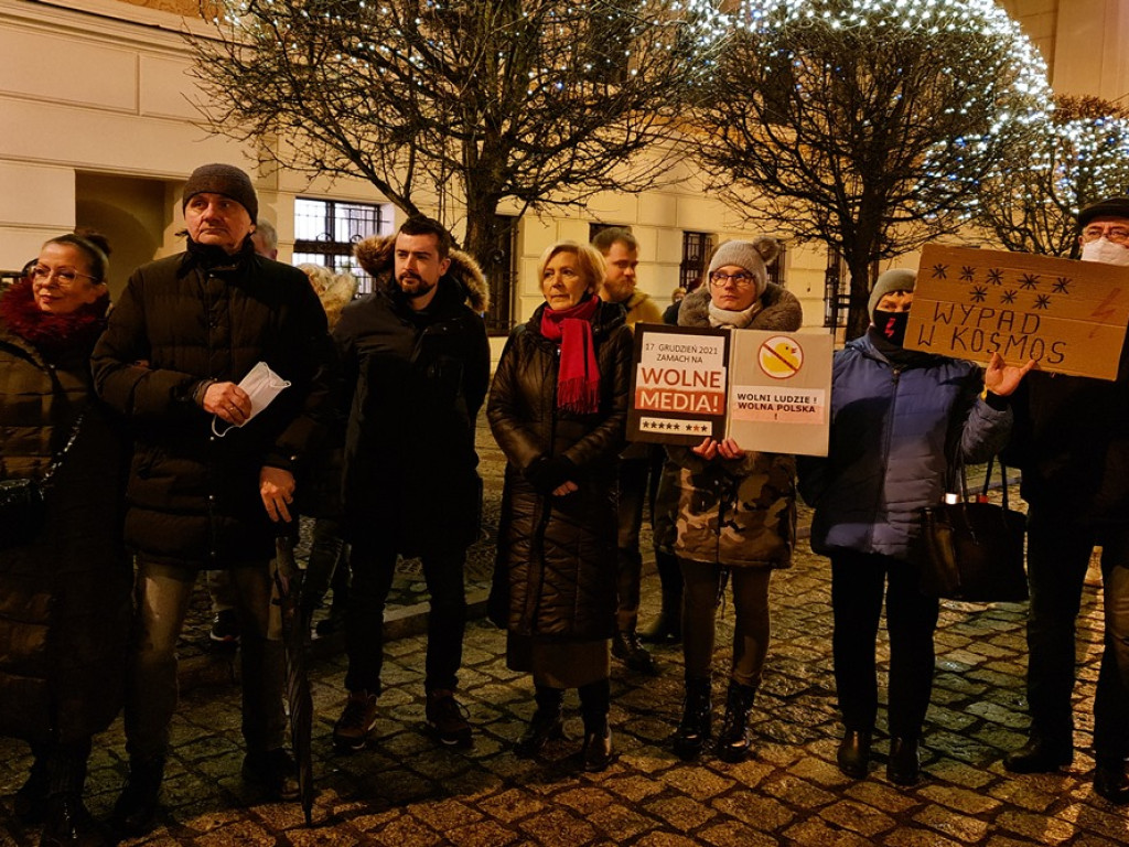 Wolne media. Protest w Głogowie. 