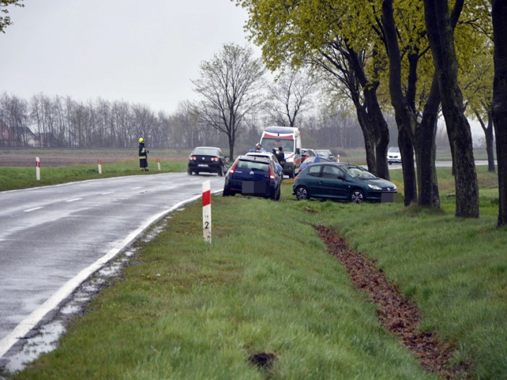 Wpadł w poślizg, auto wjechało do rowu [ZDJĘCIA]