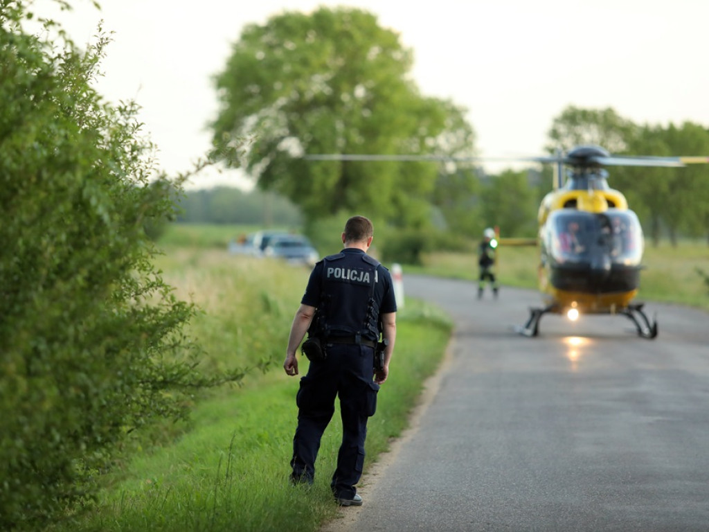 Butla z gazem eksplodowała. Ranny mężczyzna zabrany śmigłowcem do szpitala [ZDJĘCIA]