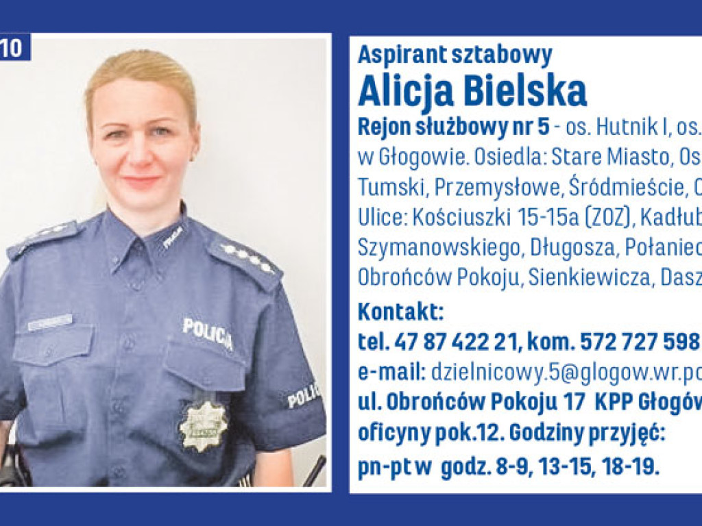 Najpopularniejszy dzielnicowy powiatu głogowskiego 2022 roku