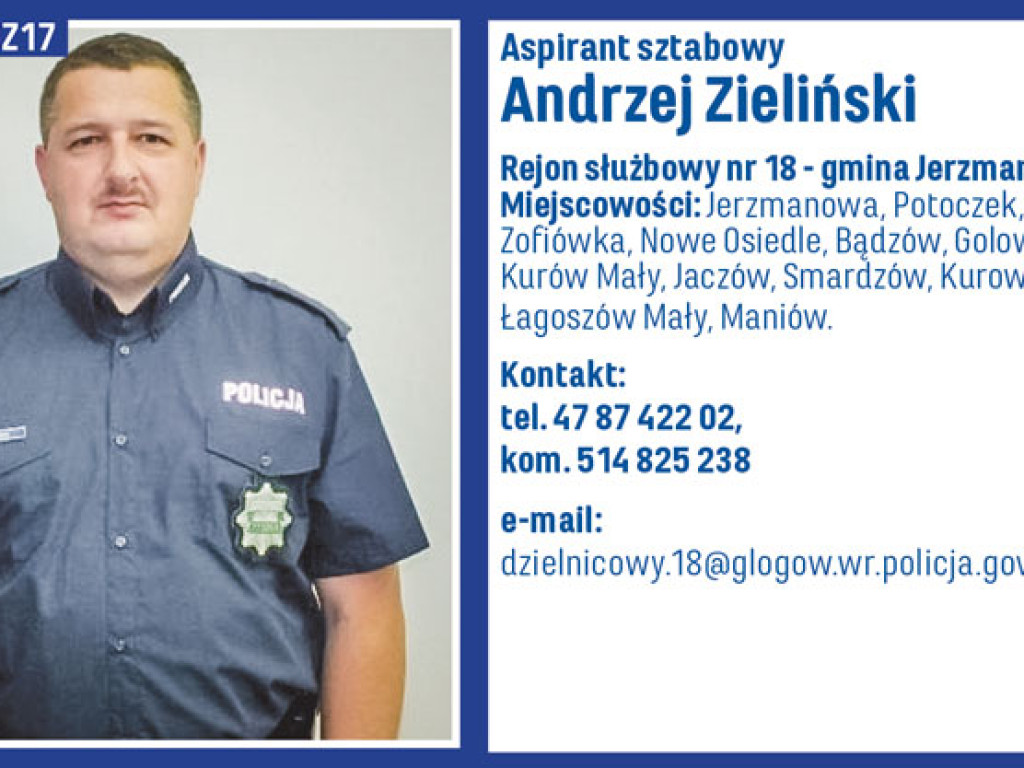 Najpopularniejszy dzielnicowy powiatu głogowskiego 2022 roku