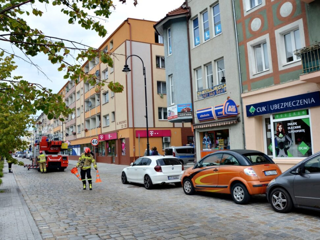 Akcja ratunkowa w kamienicy na alei Wolności. Z dobrym zakończeniem