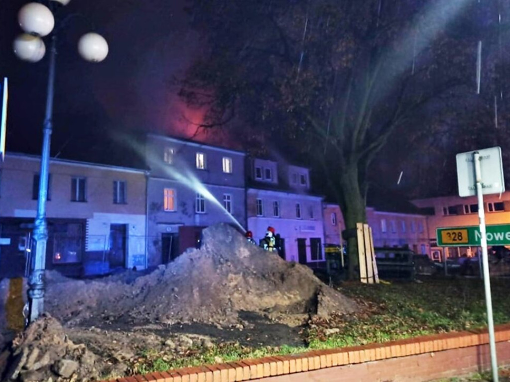 Pożar kamienicy w Przemkowie [Zdjęcia]