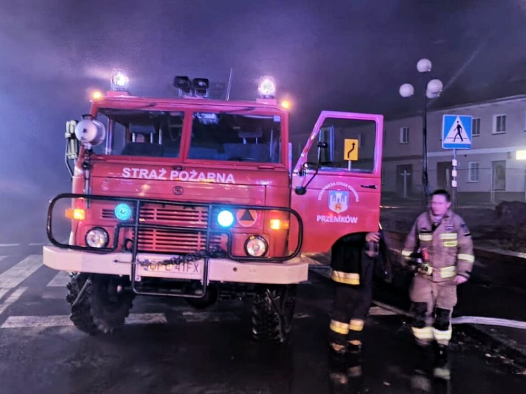 Pożar kamienicy w Przemkowie [Zdjęcia]