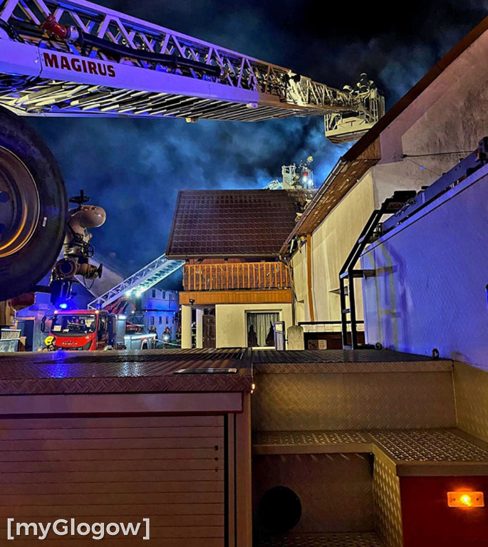 Pożar domu jednorodzinnego w Grębocicach