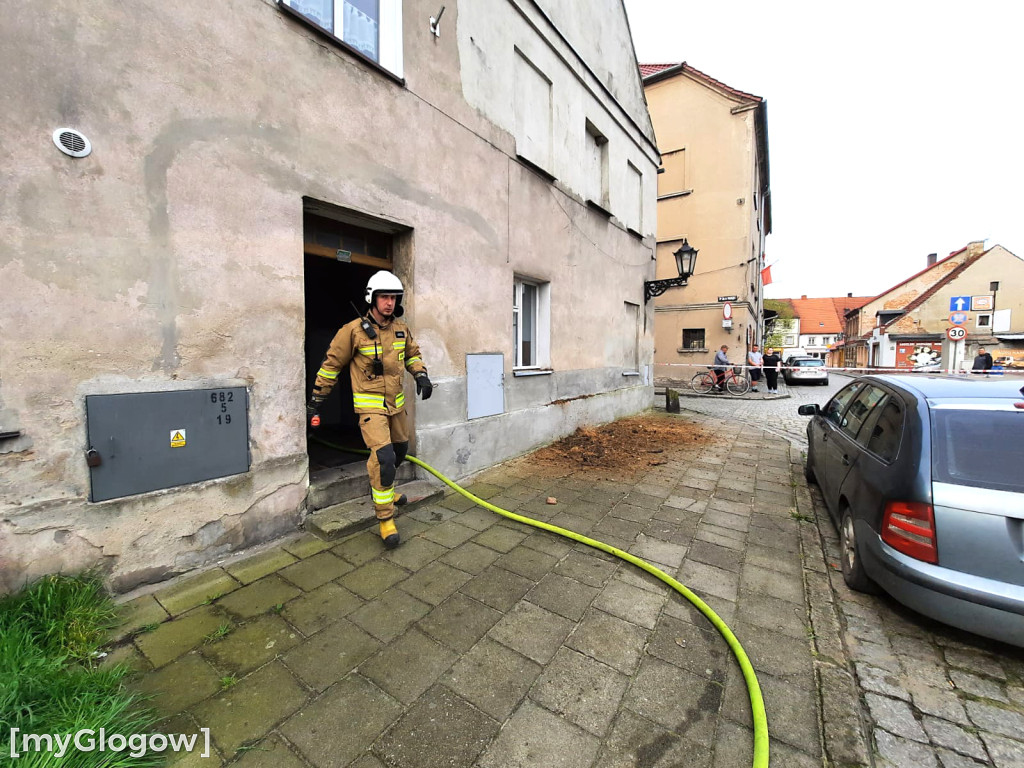 Pożar poddasza w Sławie