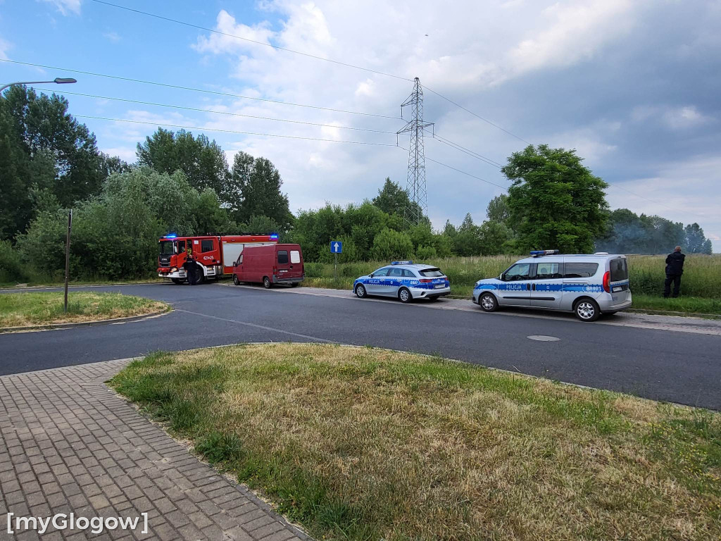 Pożar nieużytków na Piastowie
