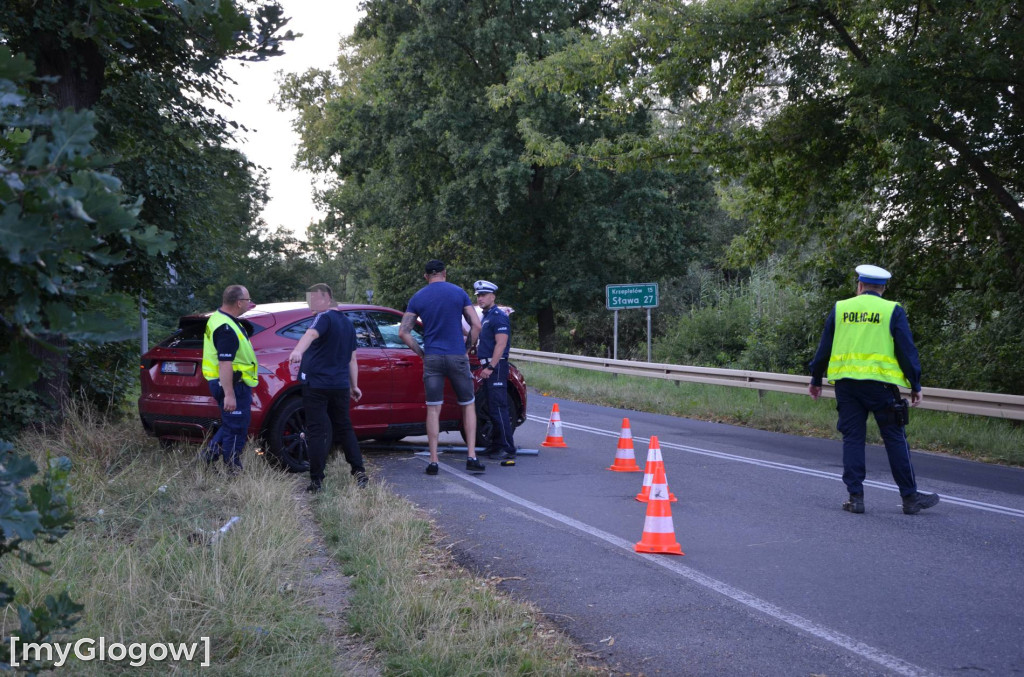 Wypadek koło Głogowa. Droga na Sławę zablokowana