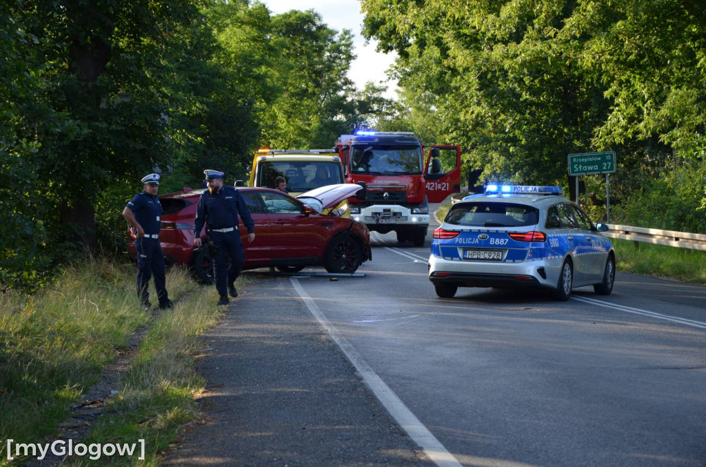 Wypadek koło Głogowa. Droga na Sławę zablokowana