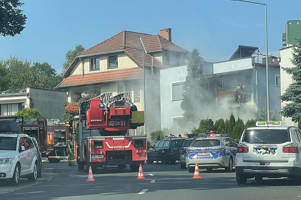 Pożar w domu przy ul. Strumykowej