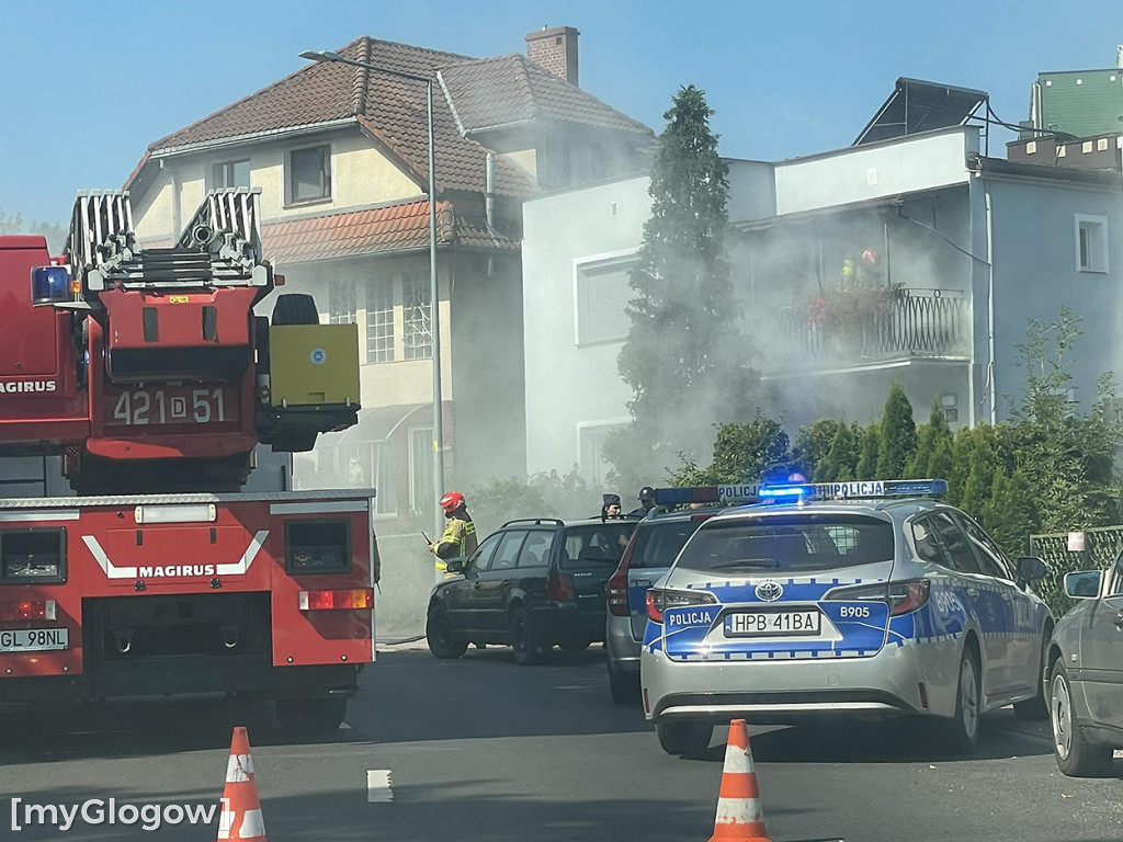 Pożar w domu przy ul. Strumykowej