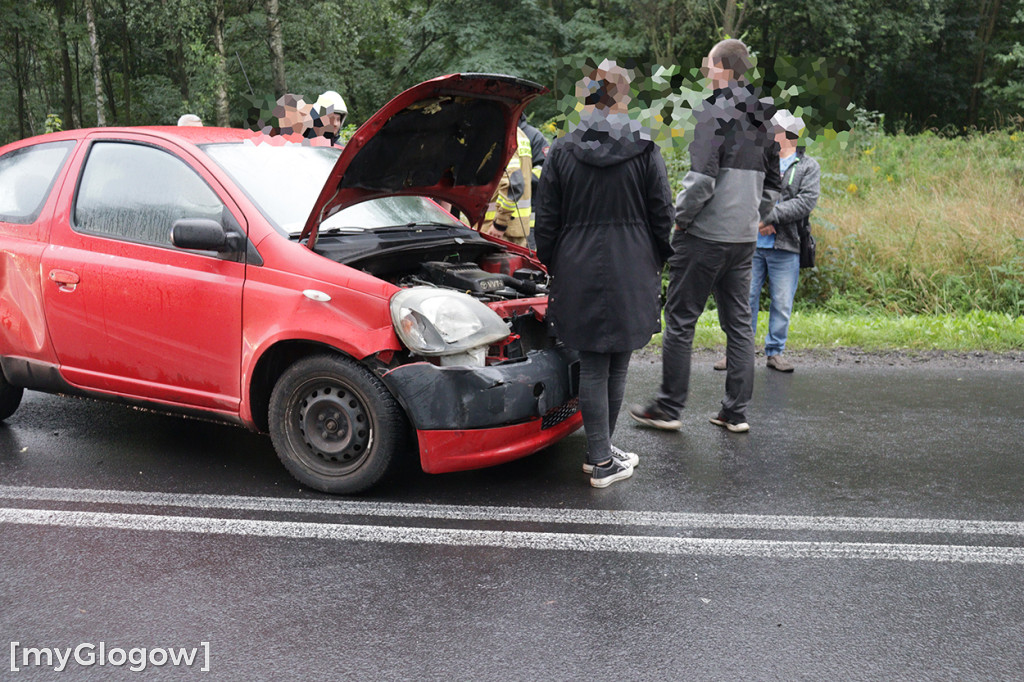 Zderzenie samochodów na DW 292.