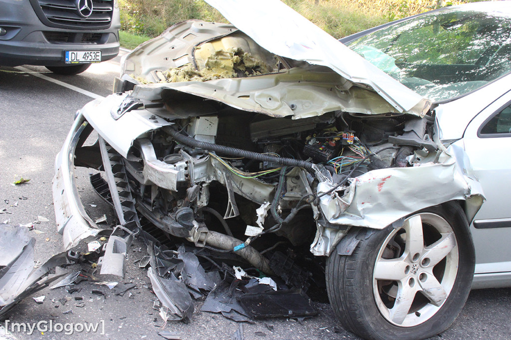 Wypadek na DW 319. Dojechać można do krzyżówki