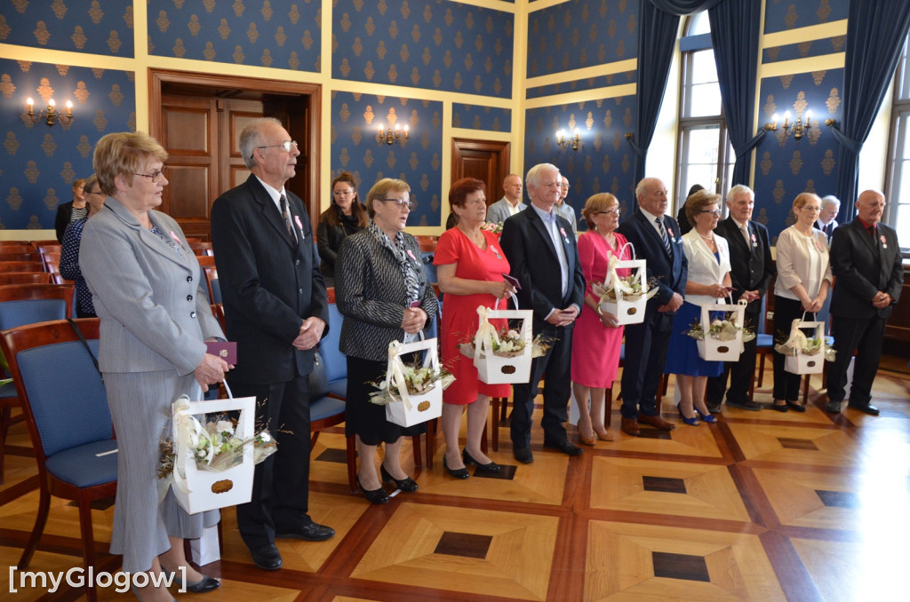 Dwie uroczystości Złotych Godów w głogowskim ratuszu