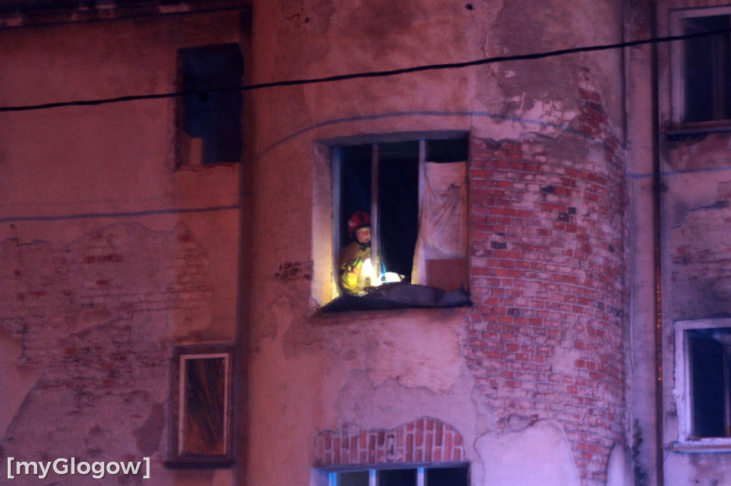 Znów pożar w pustostanie przy Budowlanych w Głogowie