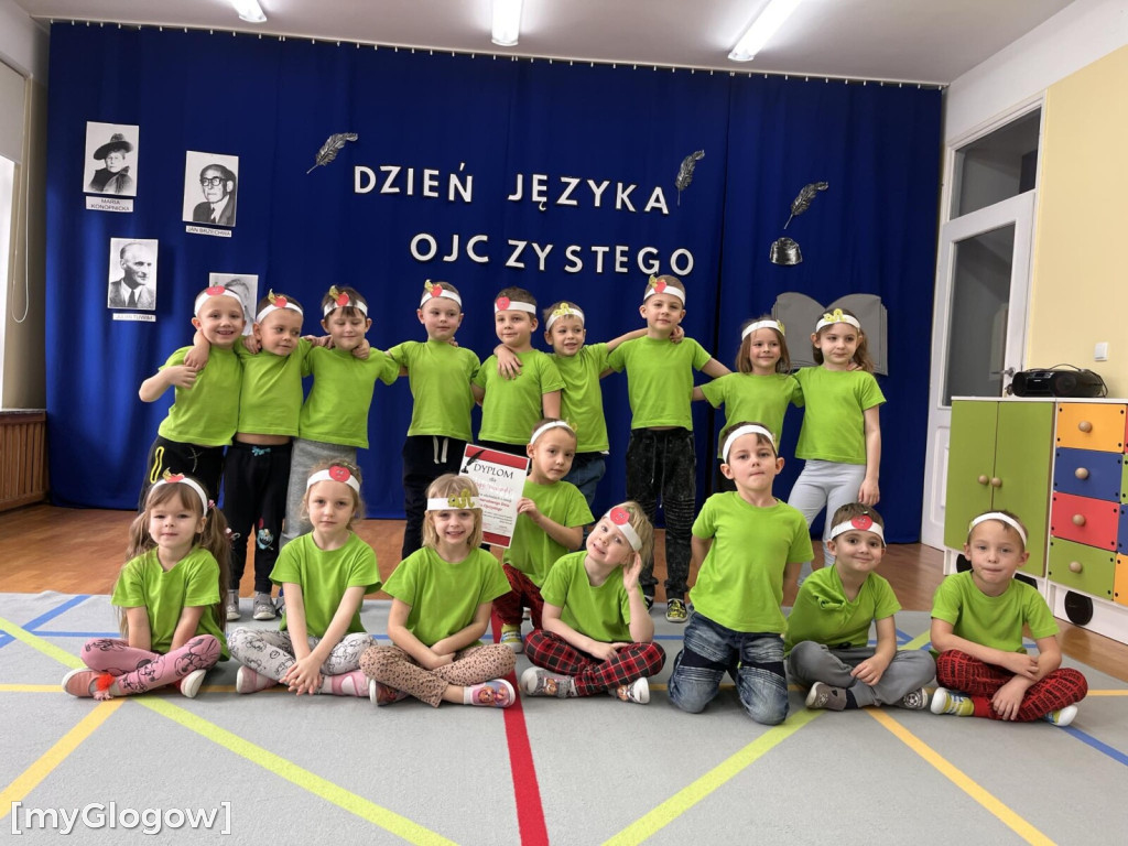 Przedszkolaki z PP1 w Głogowie świętowały  Dzień Języka Ojczystego