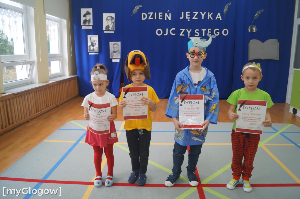 Przedszkolaki z PP1 w Głogowie świętowały  Dzień Języka Ojczystego