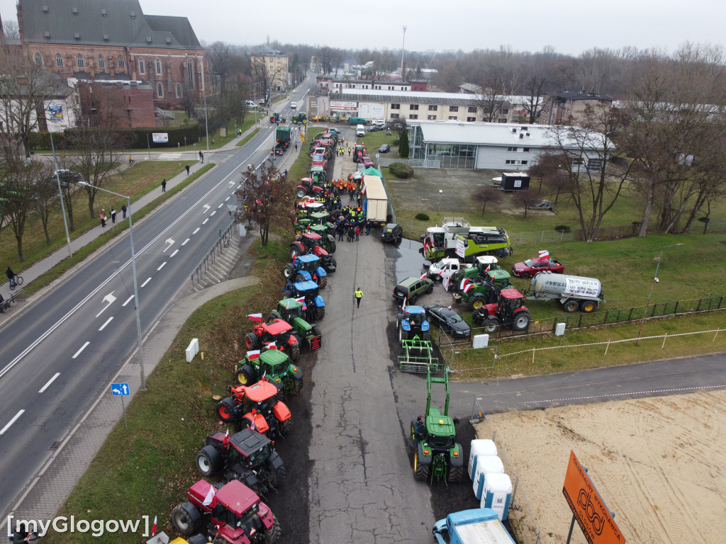W Głogowie ruszył protest rolników