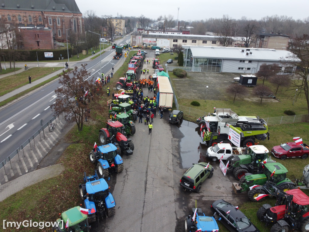 W Głogowie ruszył protest rolników