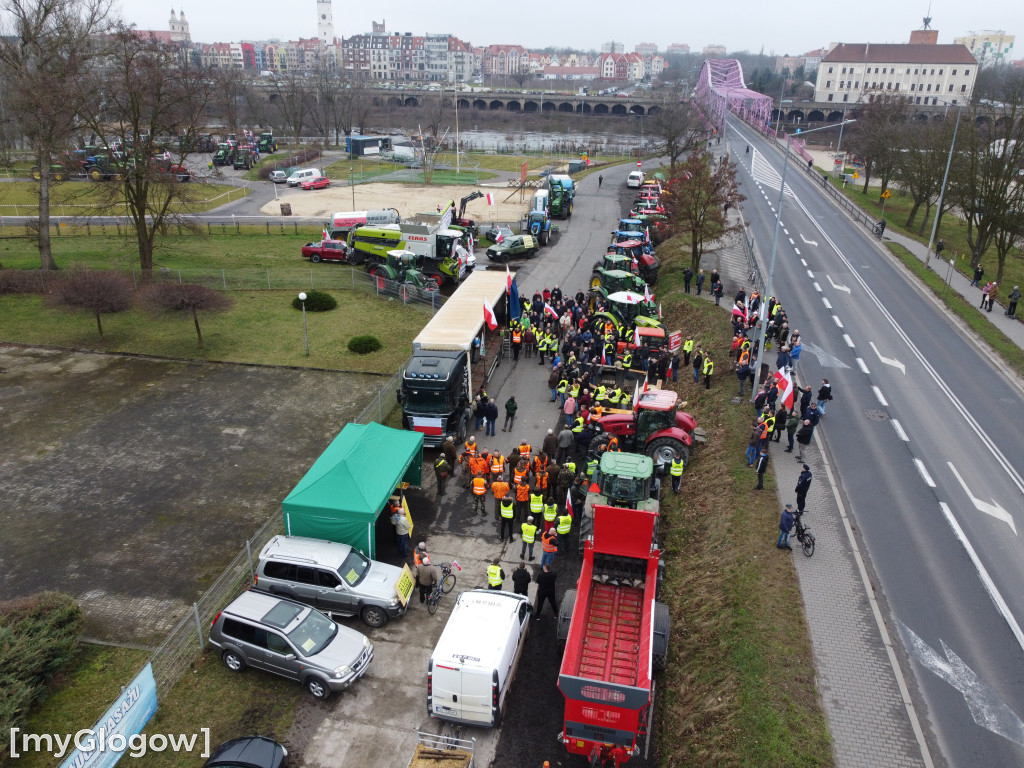 W Głogowie ruszył protest rolników
