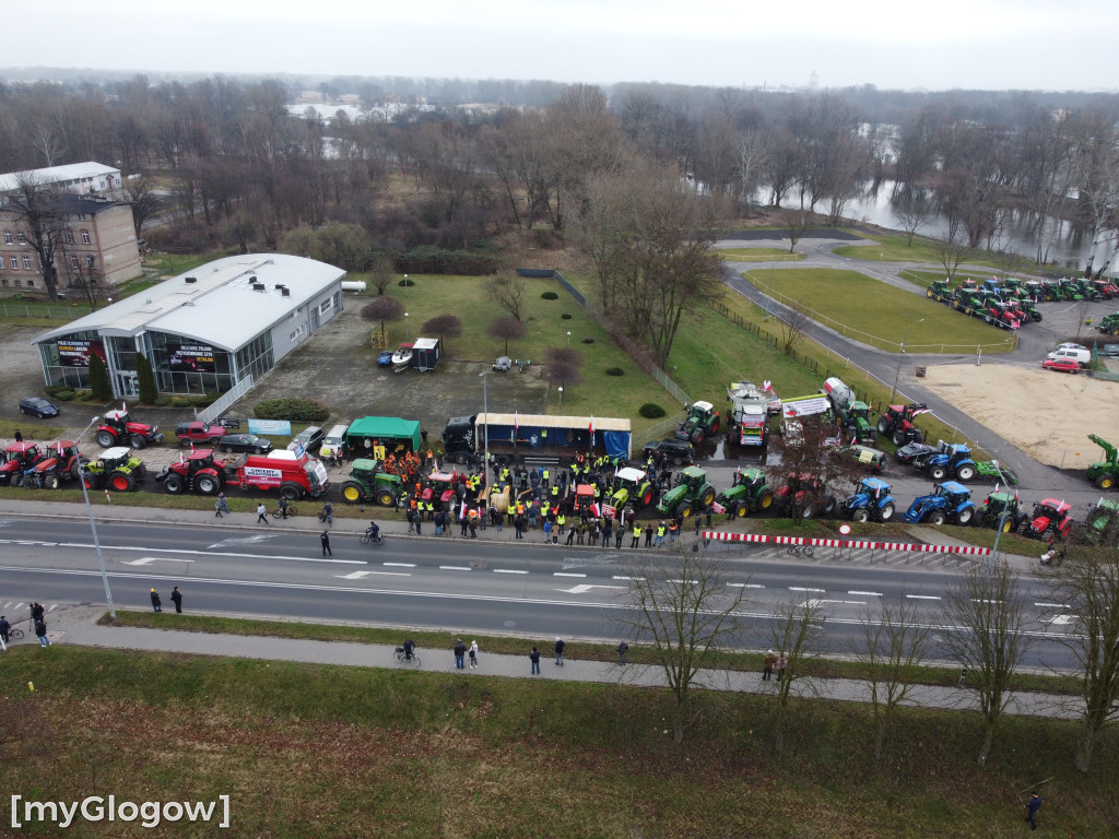 W Głogowie ruszył protest rolników